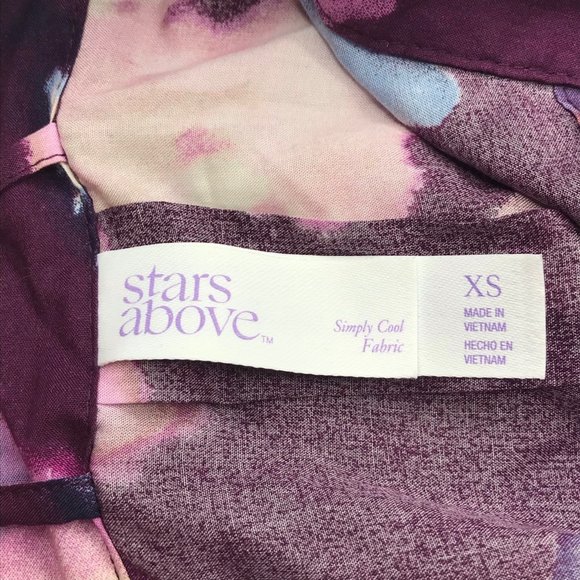 Stars Above Women's Button Sleep Shirt XS Purple New - Picture 7 of 14
